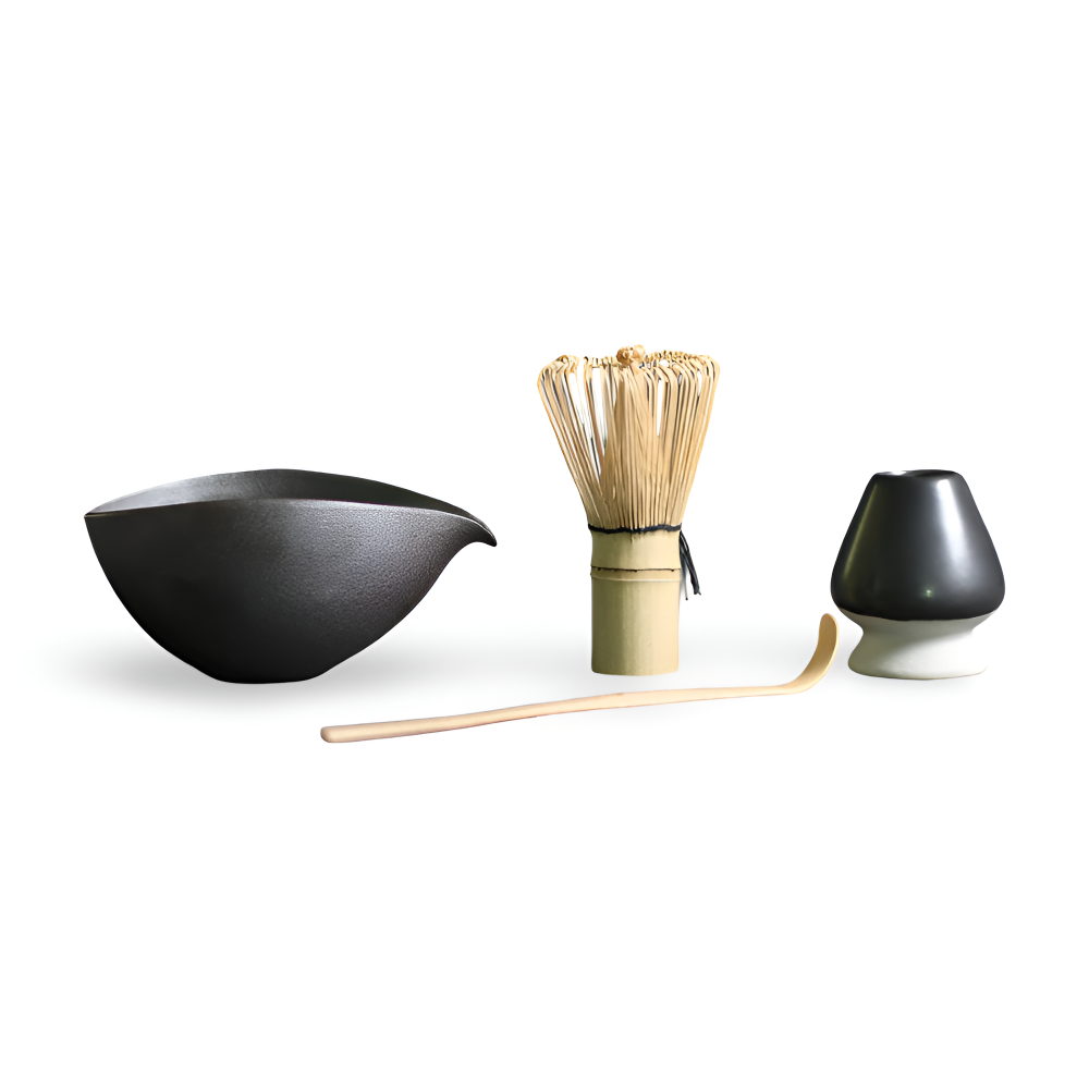LuxuTea - Wares - Matcha Set 4-teilig aus Keramik & Bambus