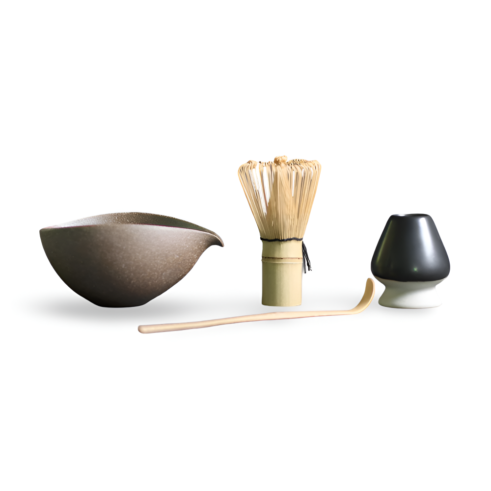 LuxuTea - Wares - Matcha Set 4-teilig aus Keramik & Bambus