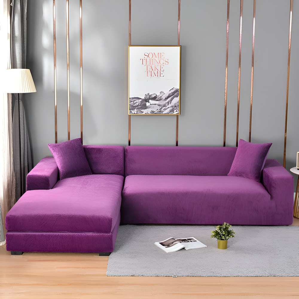 LuxuriFit Sofa Cover - Weicher, Elastischer und Eleganter Bezug für das Sofa