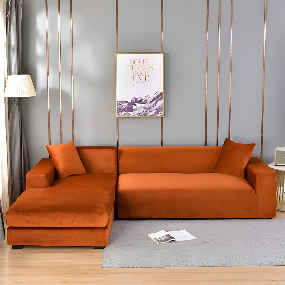 LuxuriFit Sofa Cover - Weicher, Elastischer und Eleganter Bezug für das Sofa