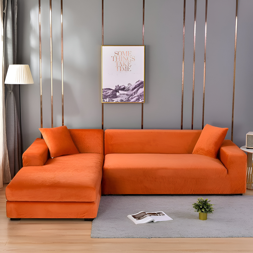 LuxuriFit Sofa Cover - Weicher, Elastischer und Eleganter Bezug für das Sofa