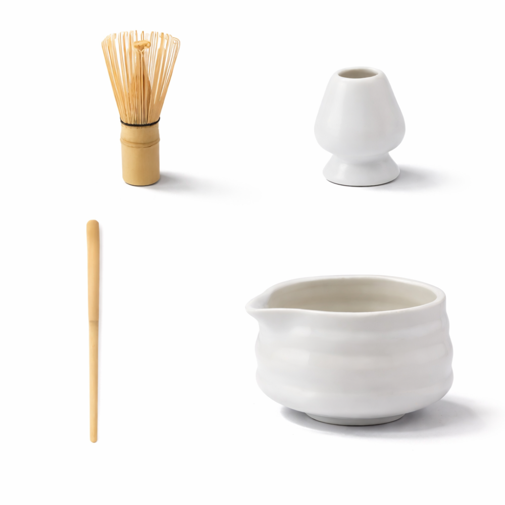 Matcha - Tee Set 5-tlg mit Keramikschale 460 ml & Sieb