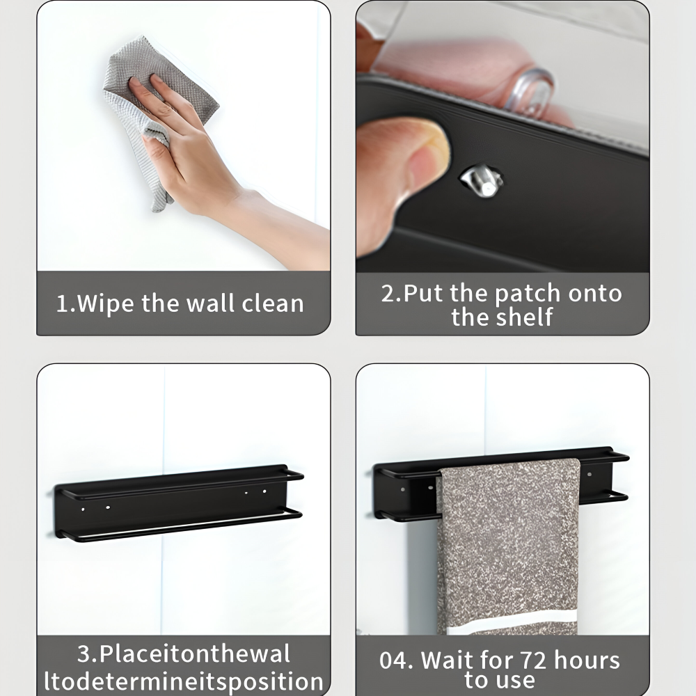 Metallischer Handtuchhalter - Premium Badezimmer Handtuchhalter - Multifunktionaler Badezimmer-Organizer