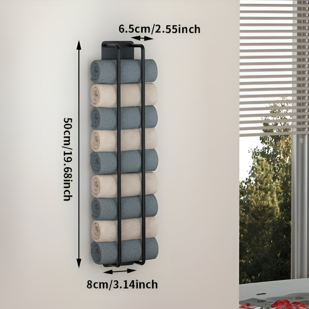 Metallischer Handtuchhalter - Premium Badezimmer Handtuchhalter - Multifunktionaler Badezimmer-Organizer