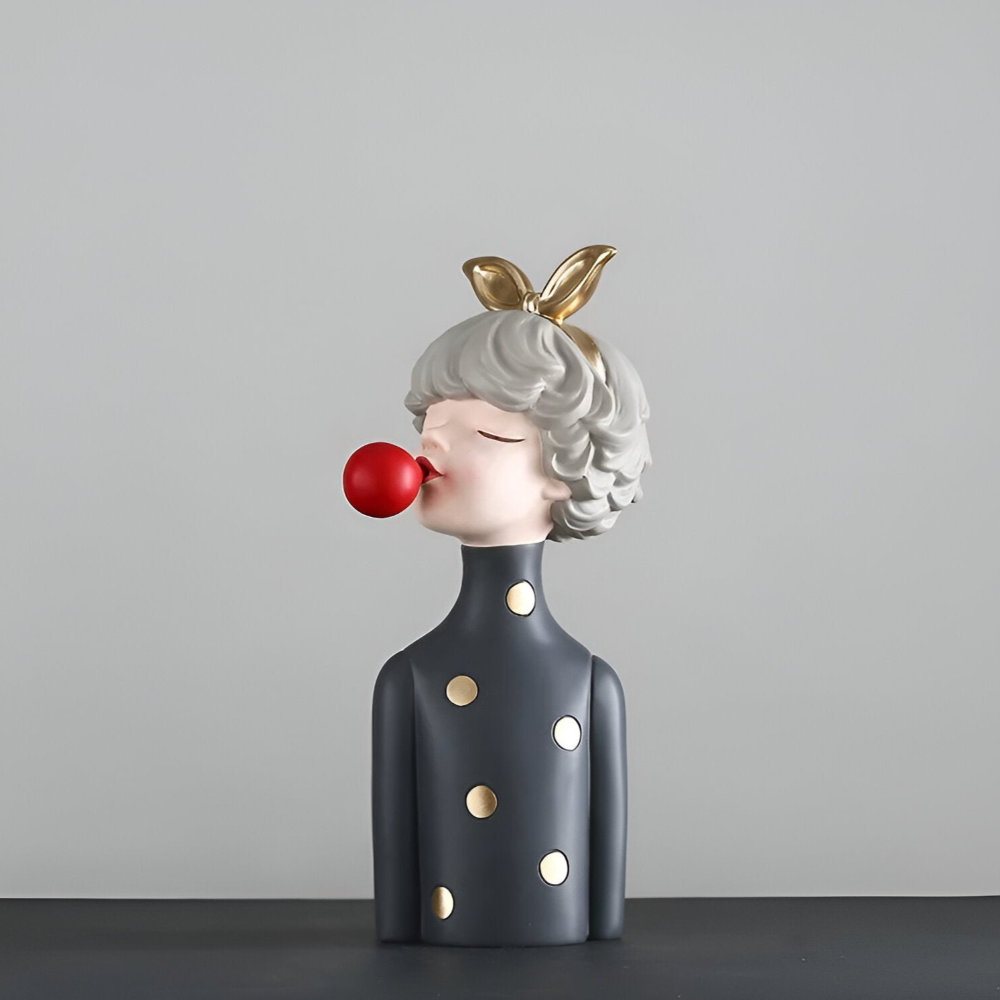 Missy - Statuen - Mädchenfigur aus Harz mit Haarschleife