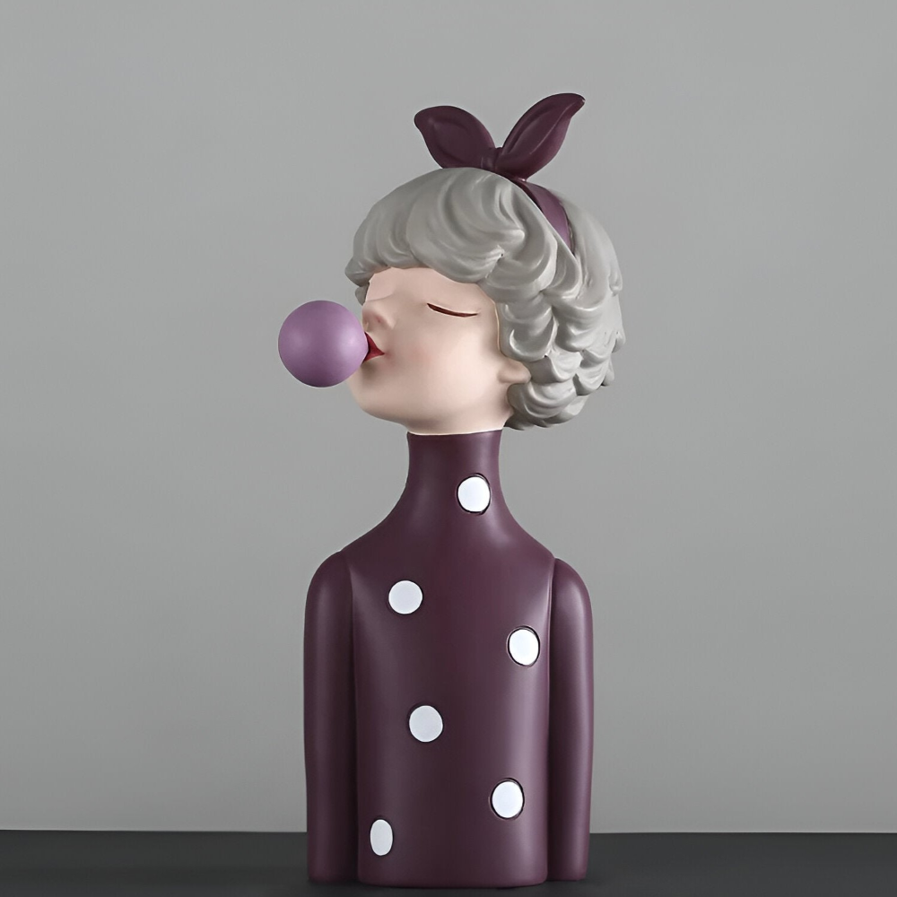 Missy - Statuen - Mädchenfigur aus Harz mit Haarschleife