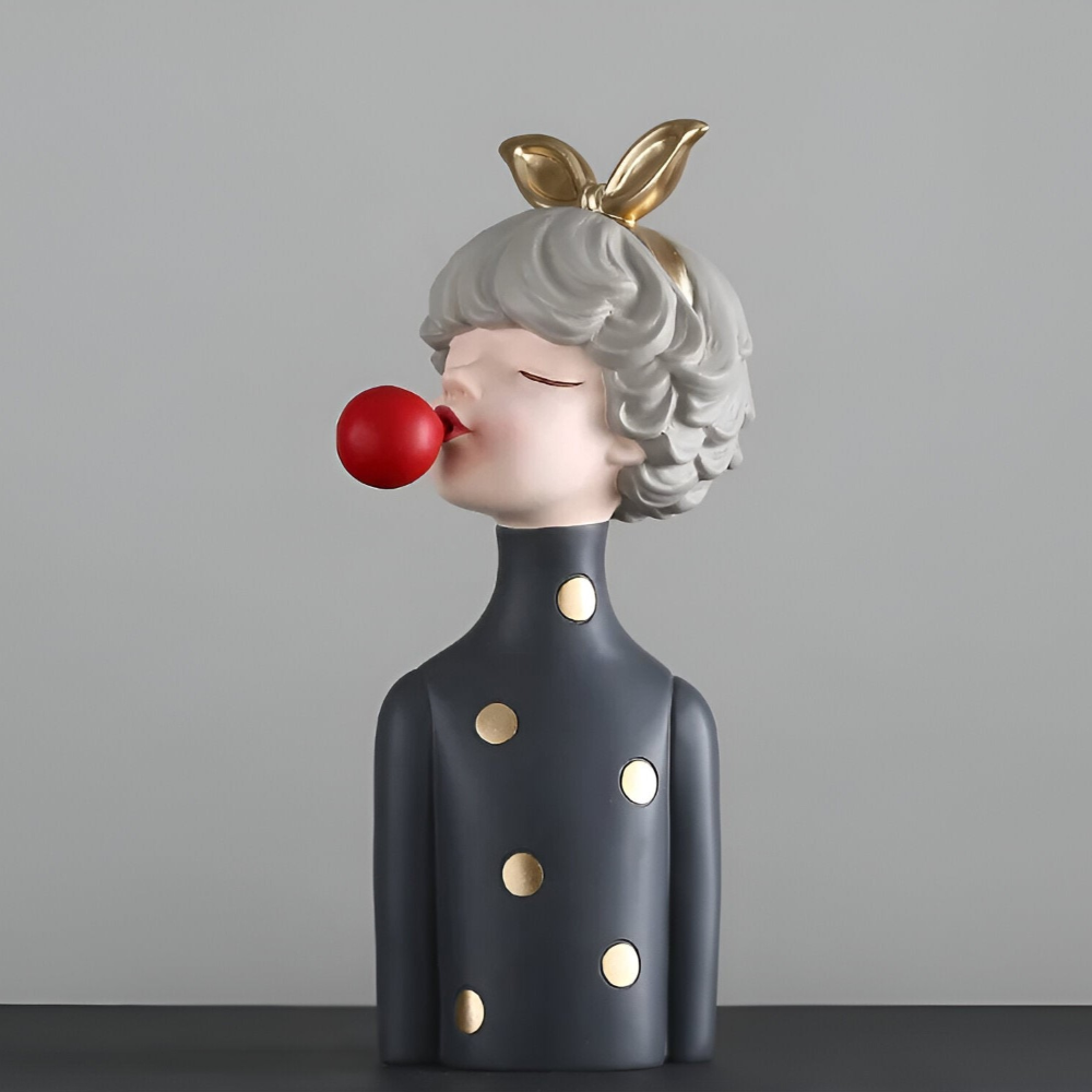 Missy - Statuen - Mädchenfigur aus Harz mit Haarschleife