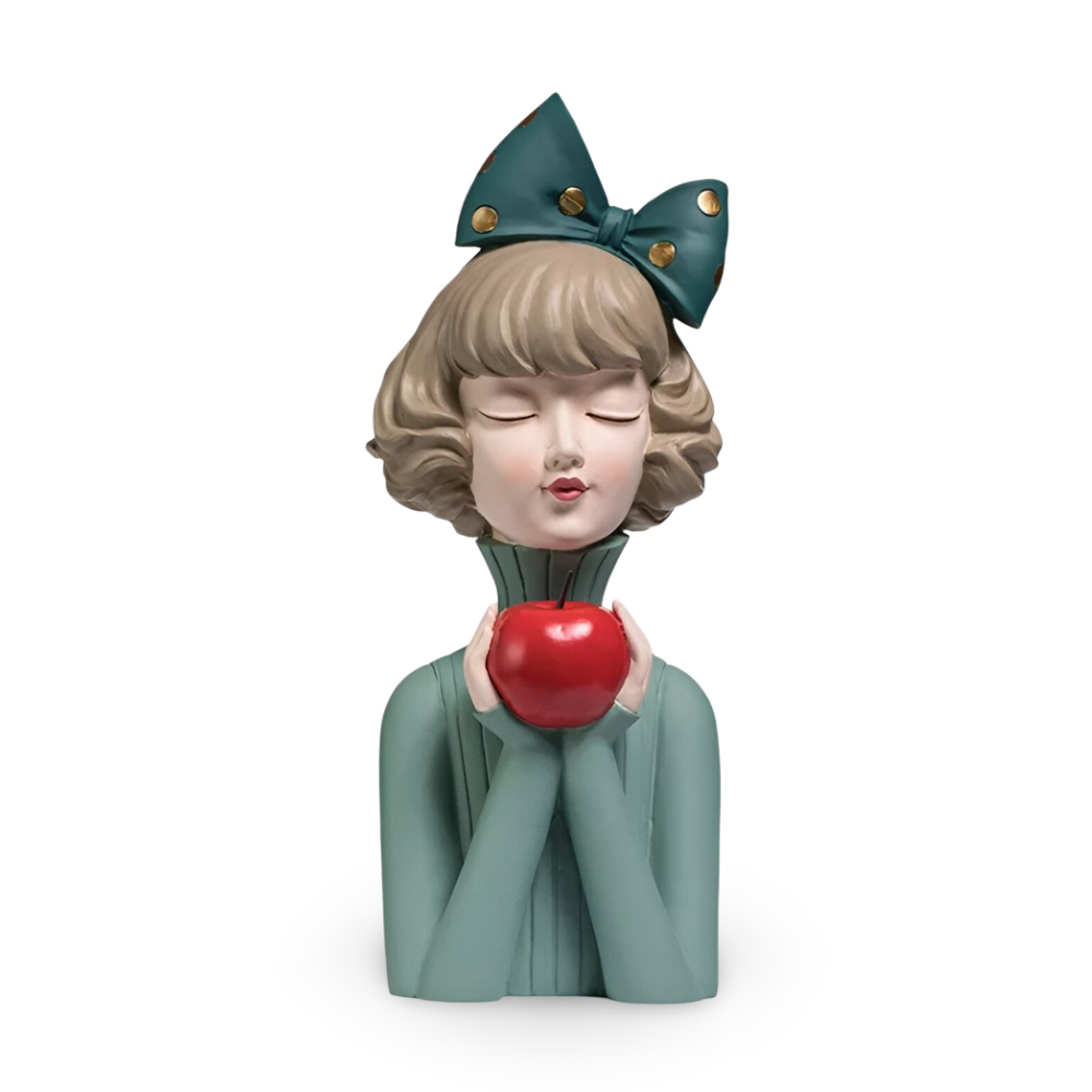 Missy - Statuen - Mädchenfigur aus Harz mit Haarschleife