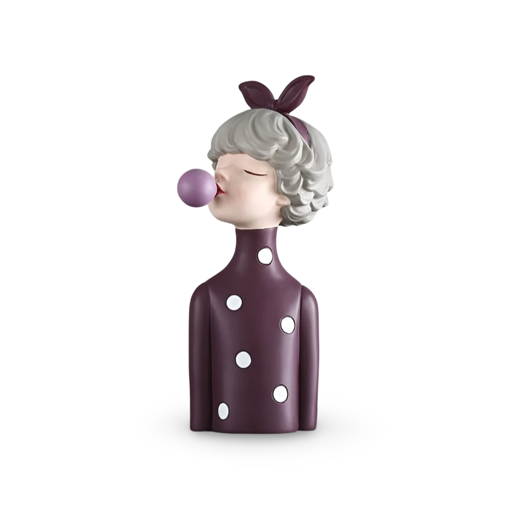 Missy - Statuen - Mädchenfigur aus Harz mit Haarschleife