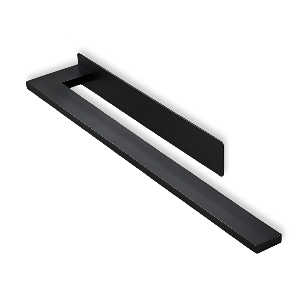 Moderner Edelstahl Schwarzer Handtuchhalter - Wandmontierter, Schlanker Badezimmerstauraum und Handtuchorganisation