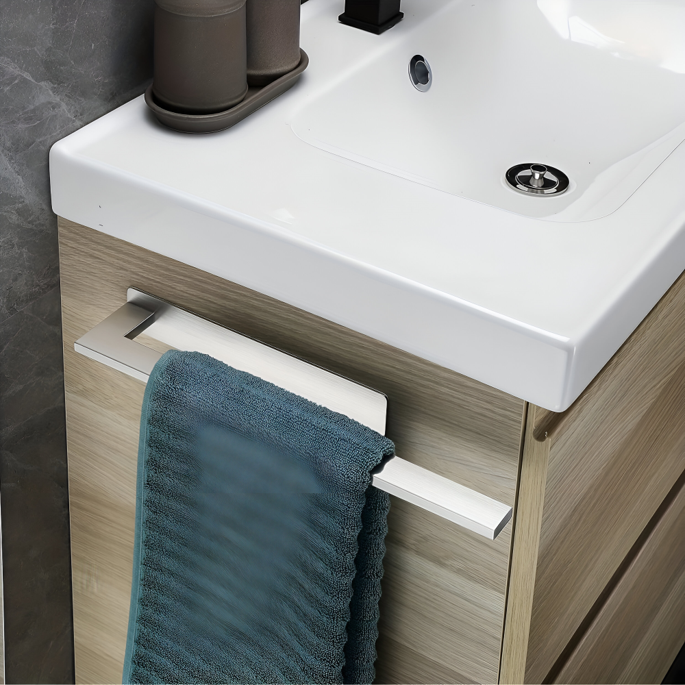 Moderner Edelstahl Schwarzer Handtuchhalter - Wandmontierter, Schlanker Badezimmerstauraum und Handtuchorganisation