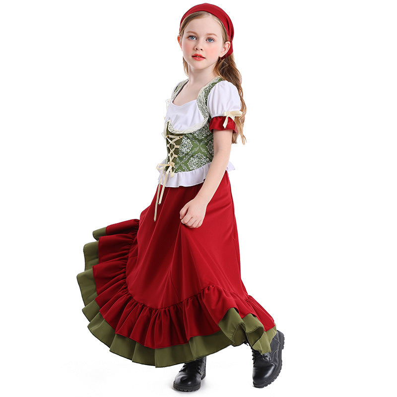 Traditionelles Dirndl-Set für Mädchen mit Mieder