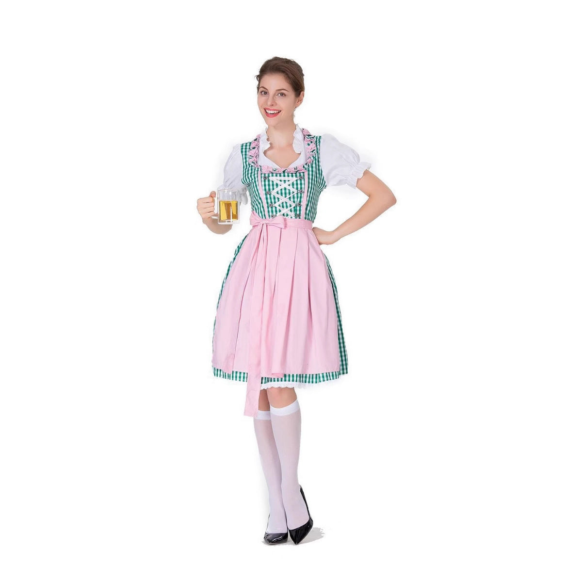 Damen Dirndl mit modernem Schnitt und Rüschen