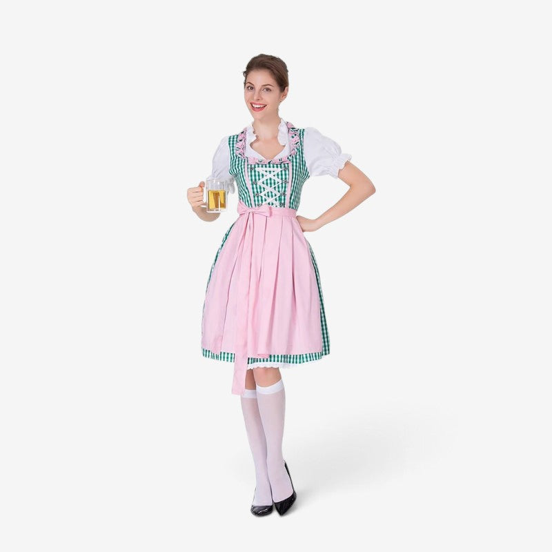 Damen Dirndl mit modernem Schnitt und Rüschen