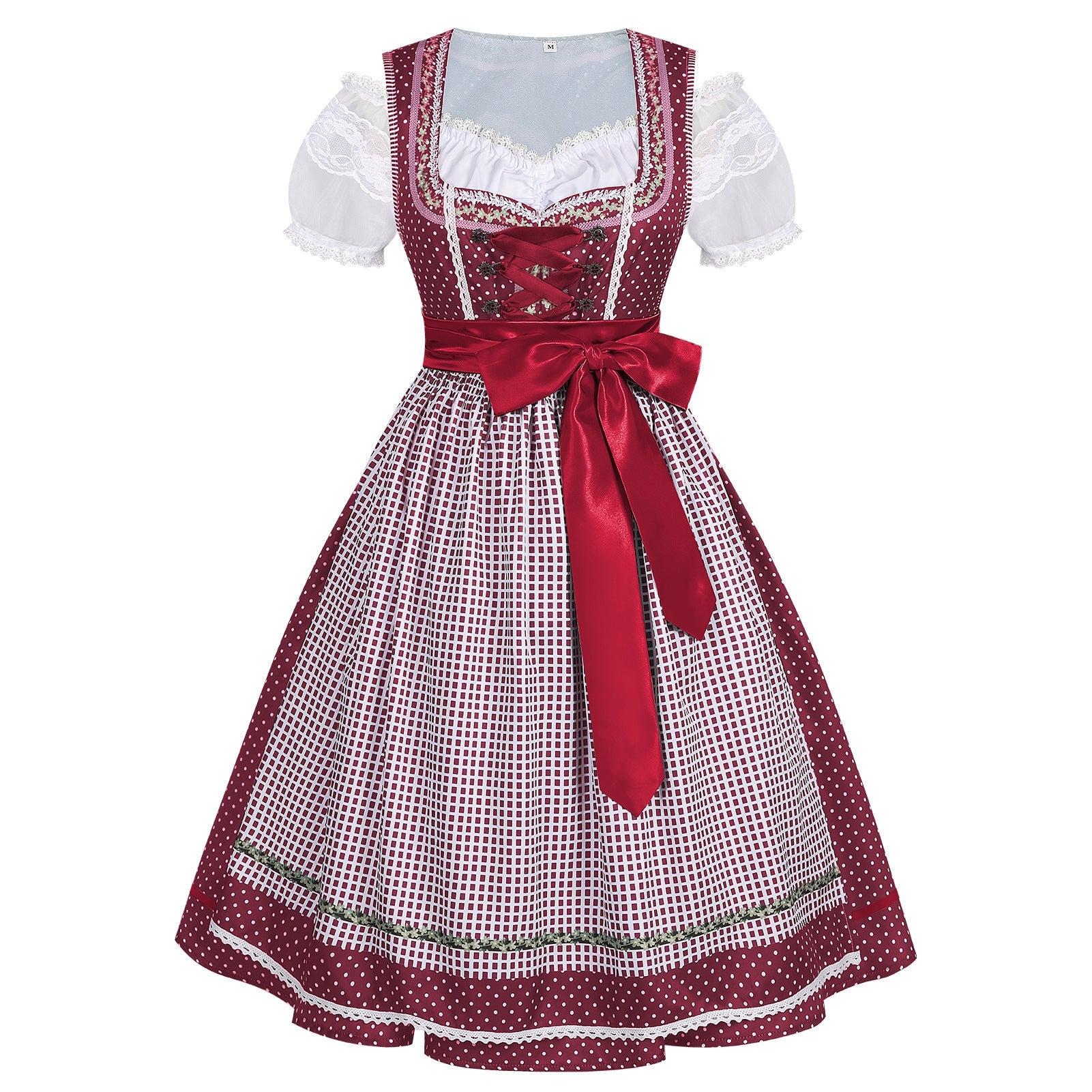 Damen Dirndlkleid mit Schnürung und Schürze