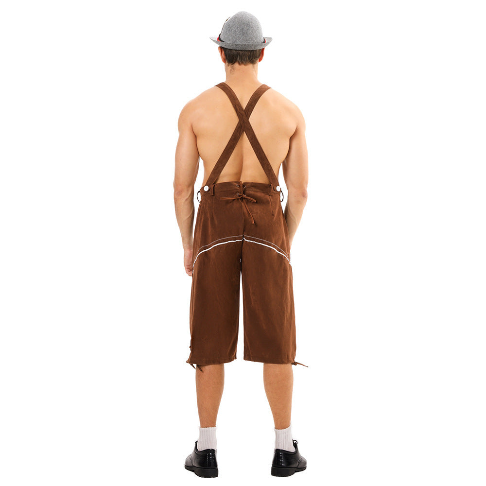 Herren knielange Trachtenhose mit Stickerei