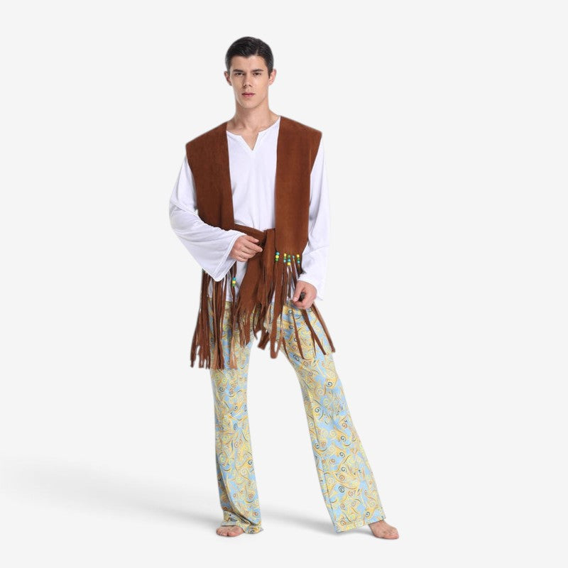 Wildwest Kostüm mit fransiger Weste