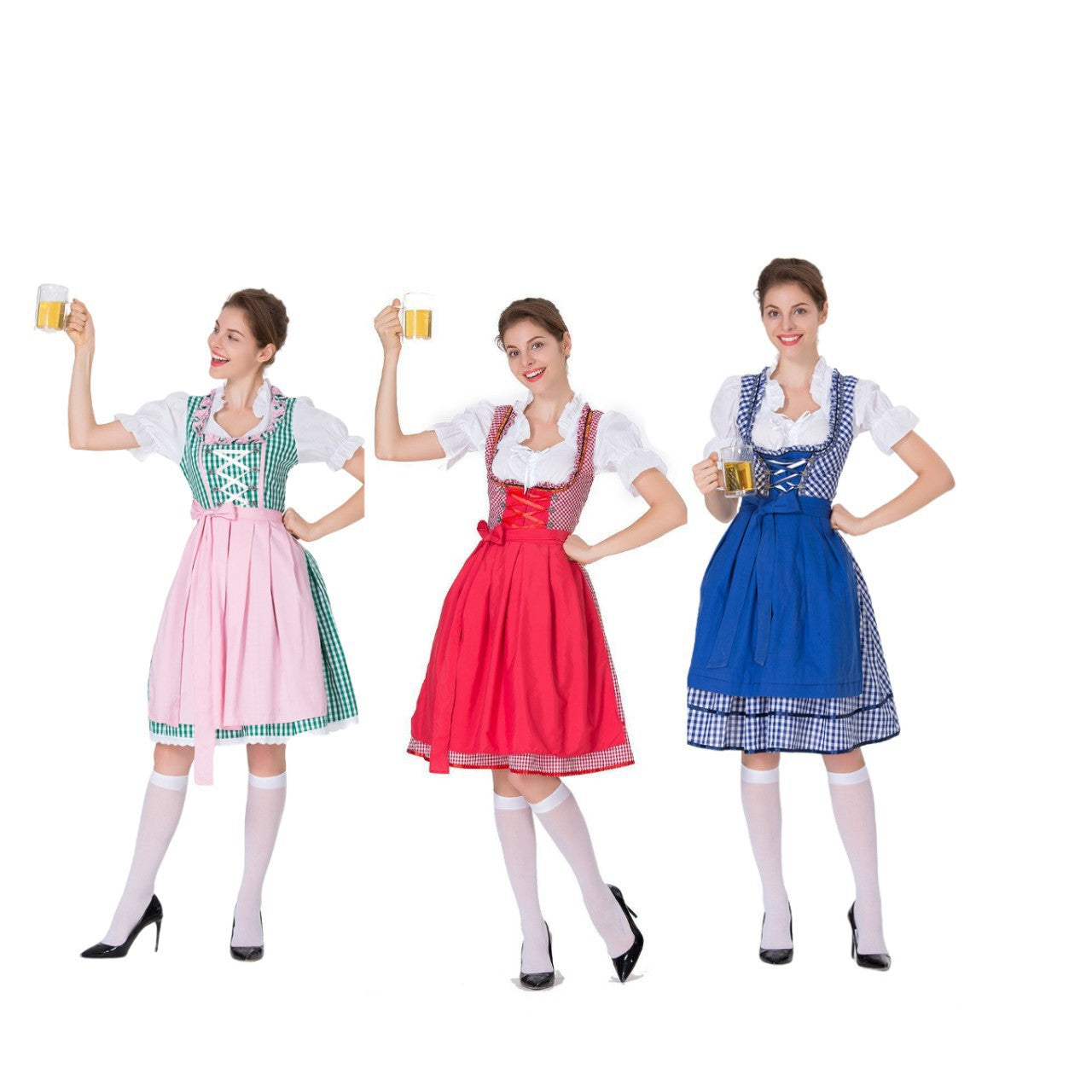 Damen Dirndl mit modernem Schnitt und Rüschen