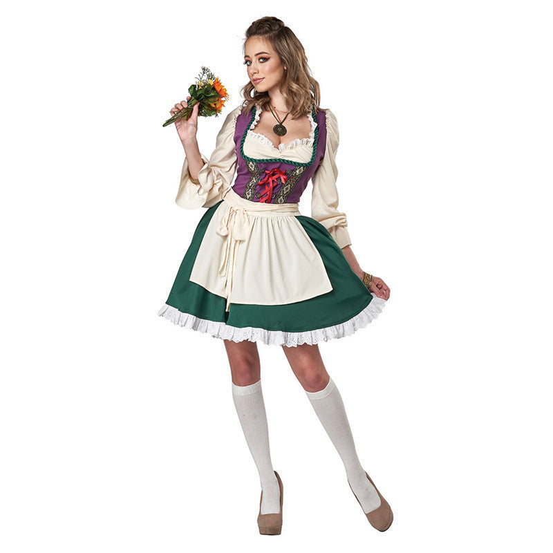 Damen Trachtenkleid mit Rüschen und Gürtel