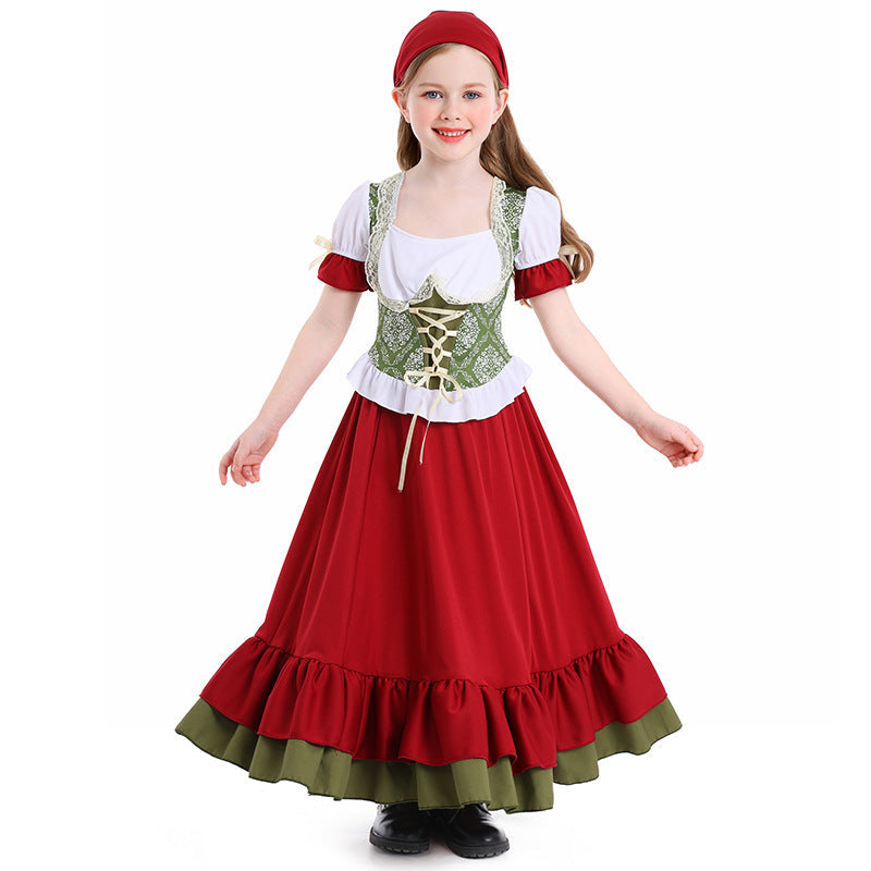 Traditionelles Dirndl-Set für Mädchen mit Mieder
