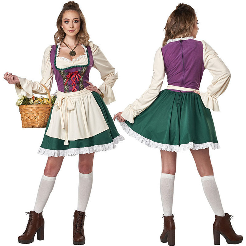 Damen Trachtenkleid mit Rüschen und Gürtel
