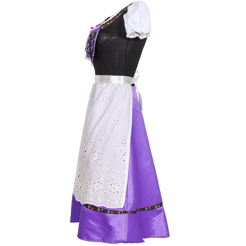 Damen Trachtenkleid mit bestickter Schürze und Schnürung