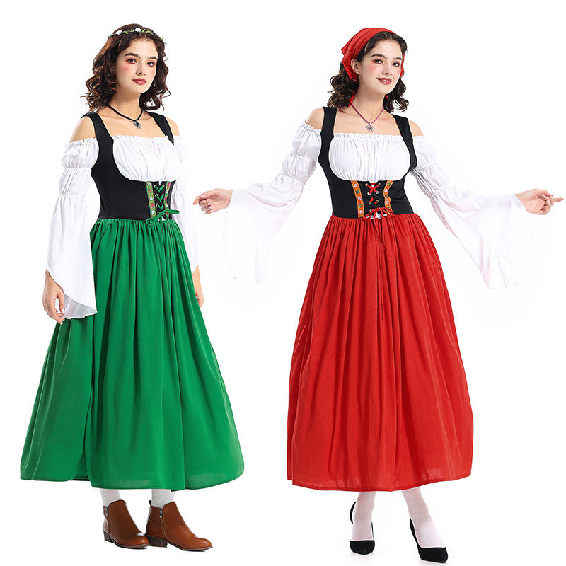 Damen Renaissance-Bauernkleid mit Carmen-Oberteil