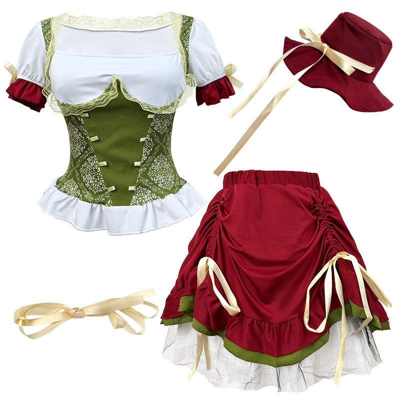 Damen Trachtenkleid mit Corsagenmieder und Stufenrock