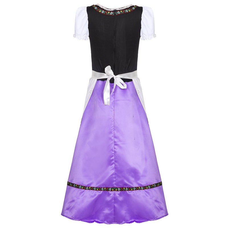 Damen Trachtenkleid mit bestickter Schürze und Schnürung