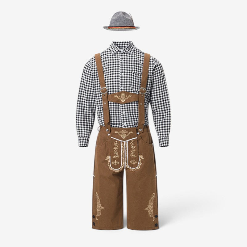 Herren Trachten-Set mit Kniebundhose und Bluse