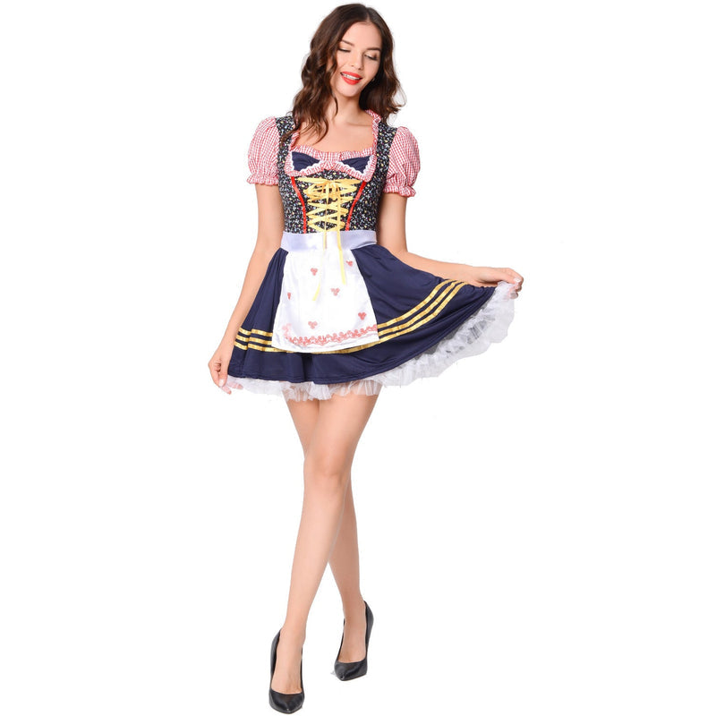 Damen Trachtenkleid mit Rüschen und Schürze