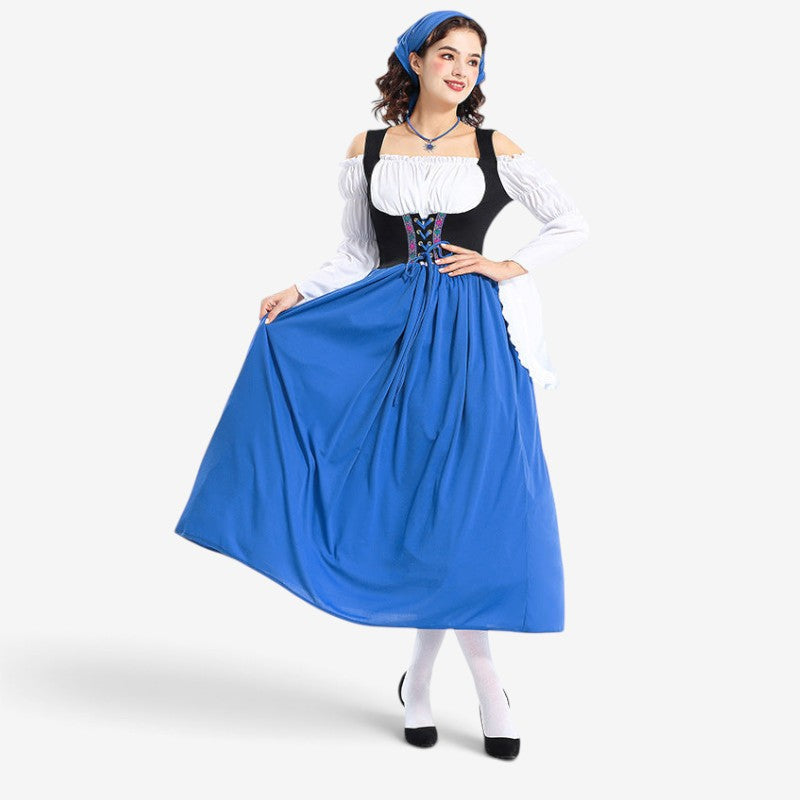 Damen Renaissance-Bauernkleid mit Carmen-Oberteil