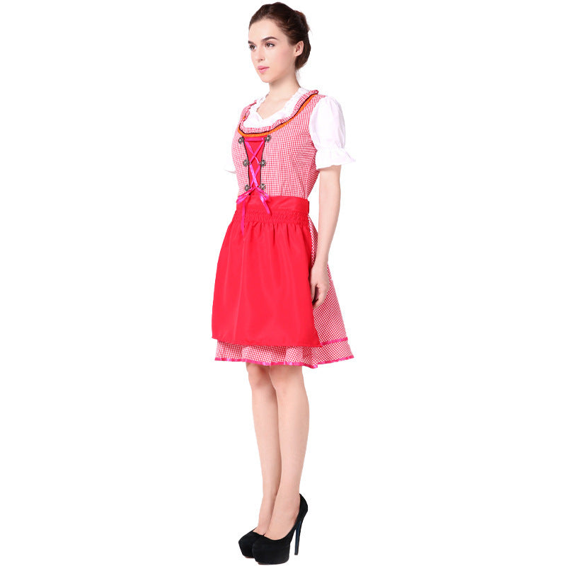 Damen Trachtenkleid mit Tellerrock und Schnürung