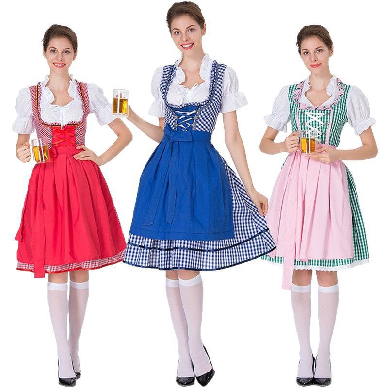 Damen Dirndl mit modernem Schnitt und Rüschen