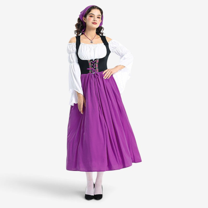 Damen Renaissance-Bauernkleid mit Carmen-Oberteil