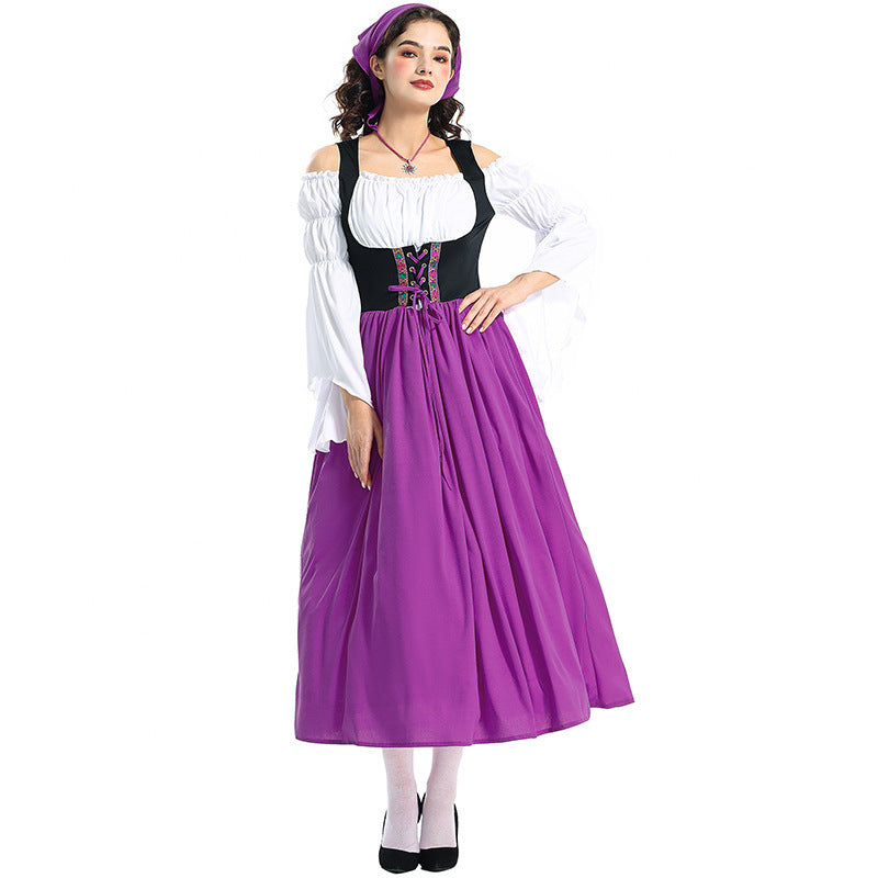 Damen Renaissance-Bauernkleid mit Carmen-Oberteil
