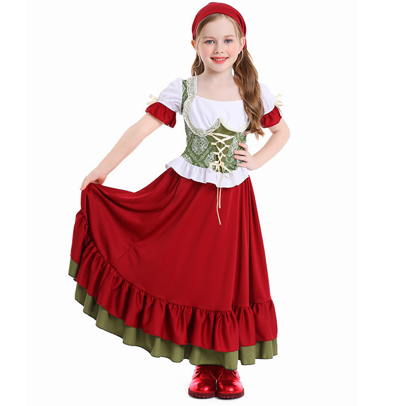 Traditionelles Dirndl-Set für Mädchen mit Mieder