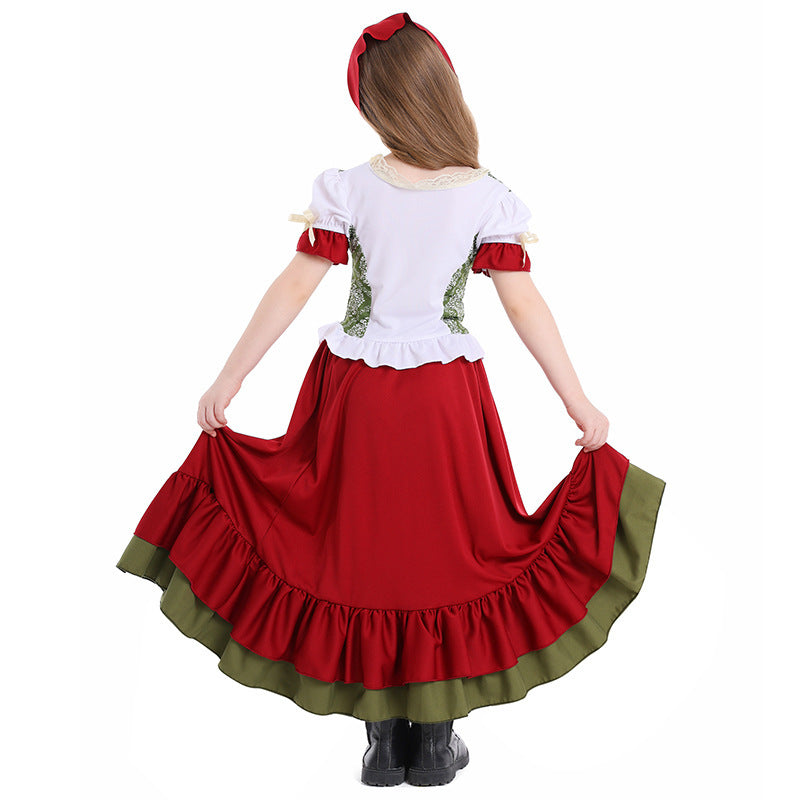 Traditionelles Dirndl-Set für Mädchen mit Mieder