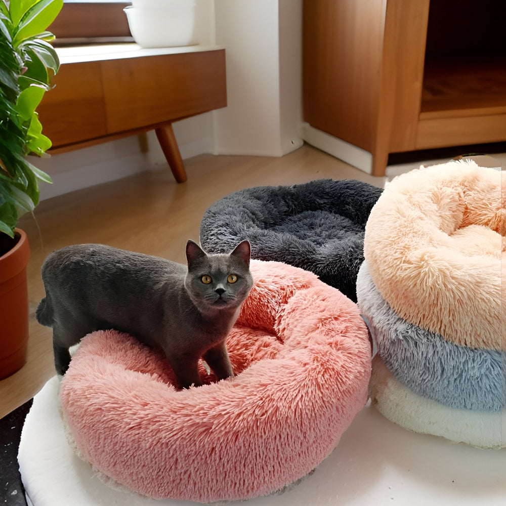 Paws - Bed - Donut Hundebett ultraweich aus Kunstfell mit