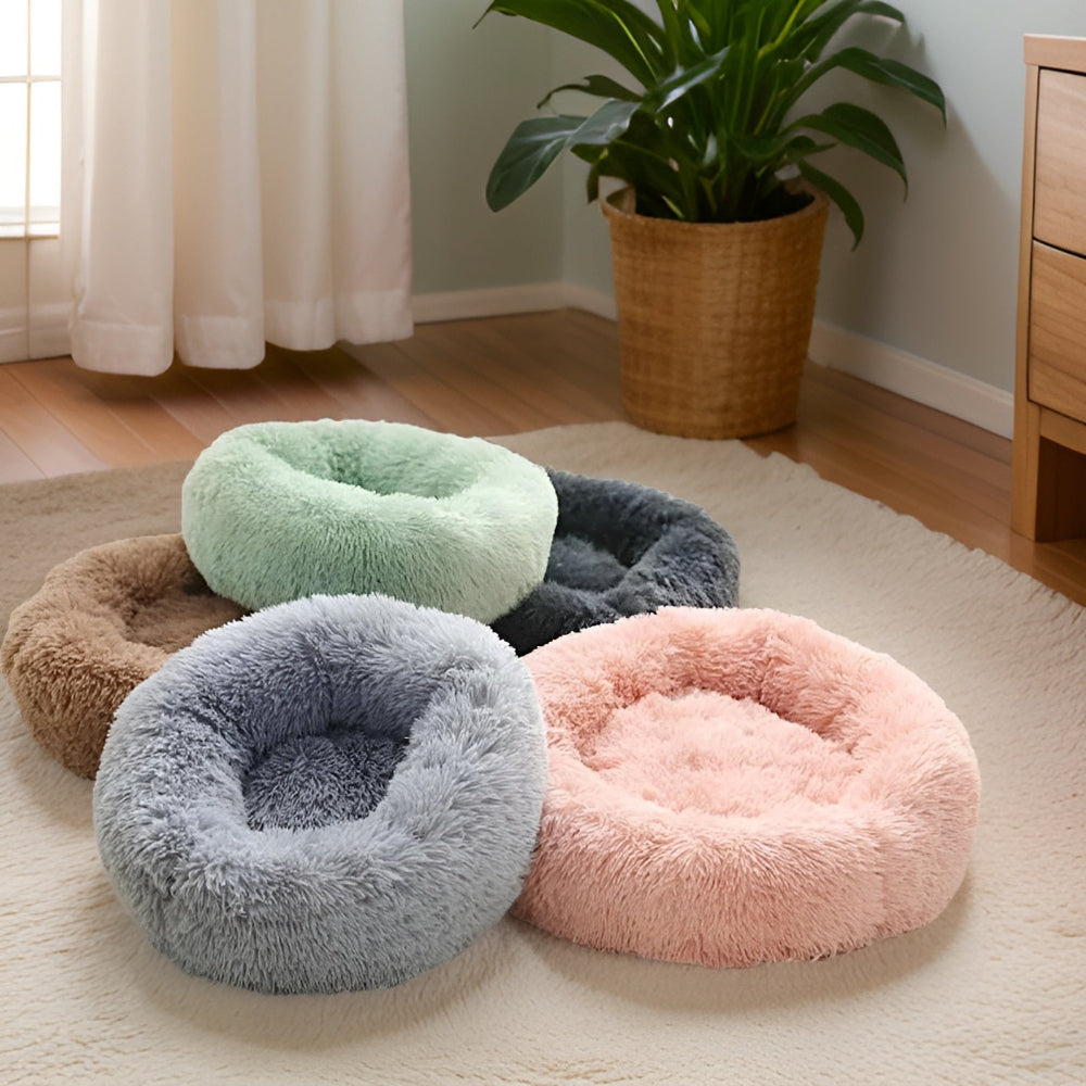 Paws - Bed - Donut Hundebett ultraweich aus Kunstfell mit