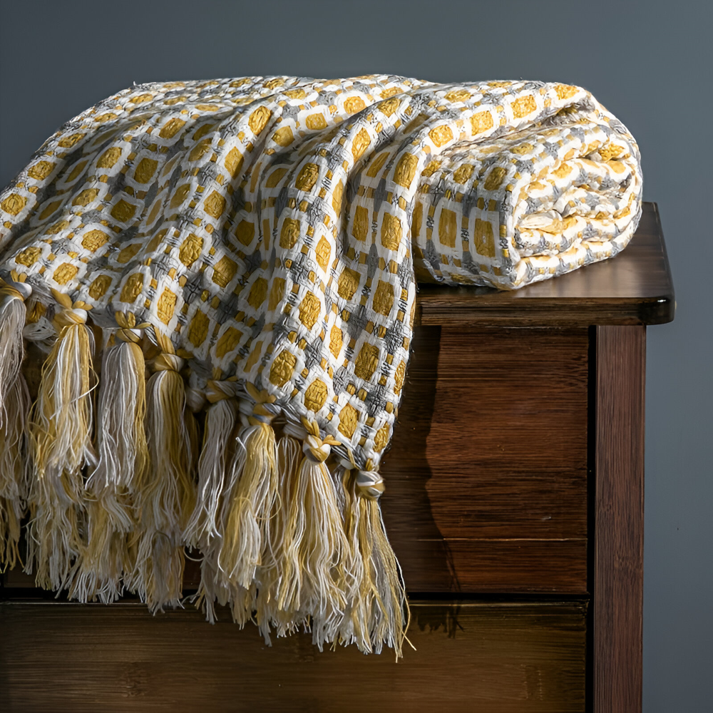 PeaKnit - Plaid - Mehrzweck Fleecedecke aus Polyester mit