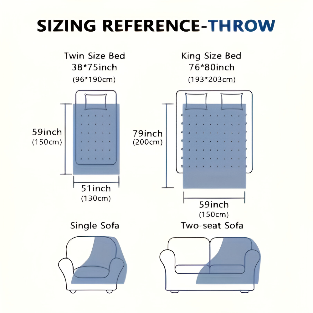 PeaKnit - Plaid - Mehrzweck Fleecedecke aus Polyester mit