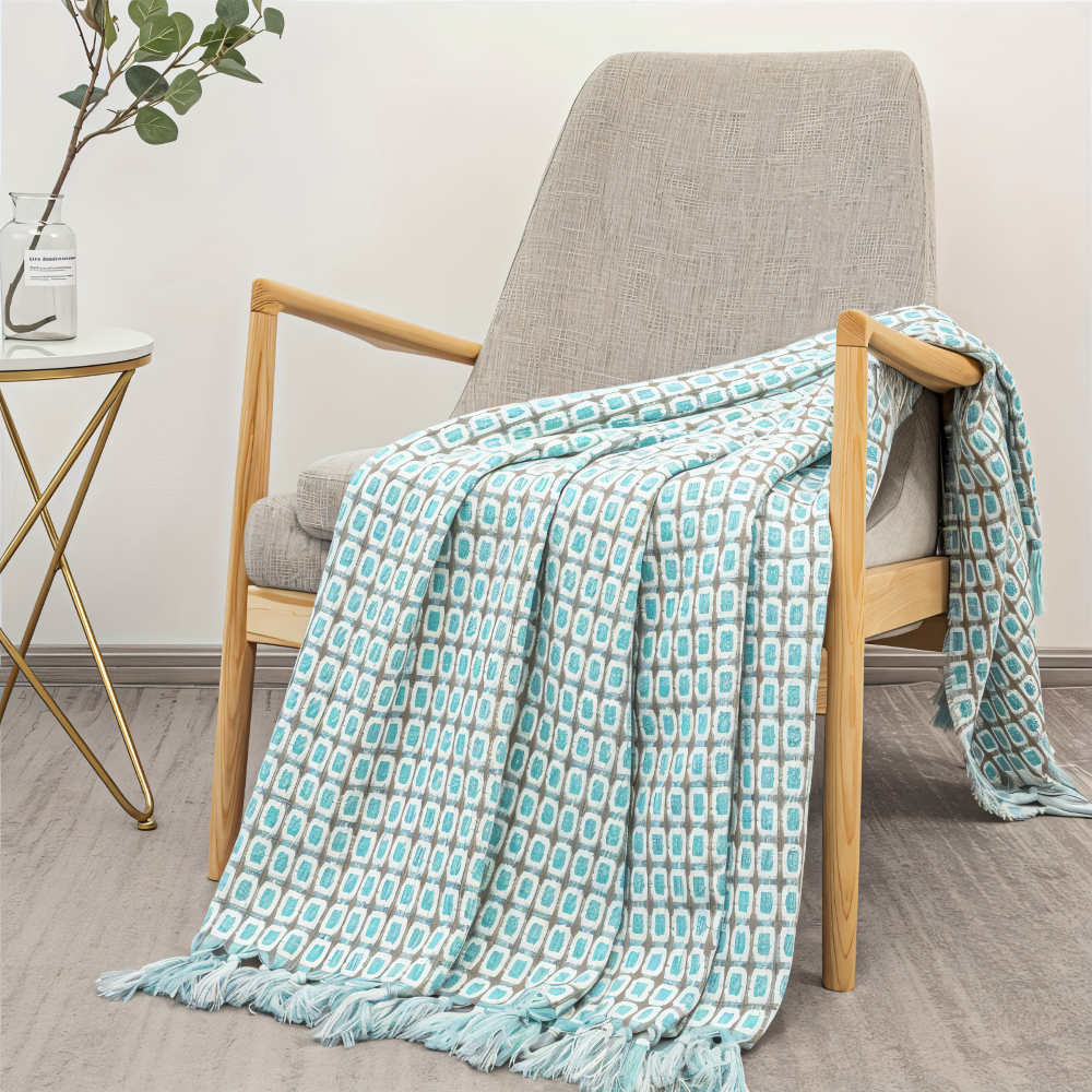 PeaKnit - Plaid - Mehrzweck Fleecedecke aus Polyester mit