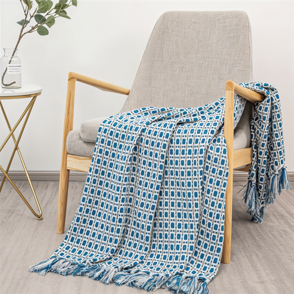 PeaKnit - Plaid - Mehrzweck Fleecedecke aus Polyester mit