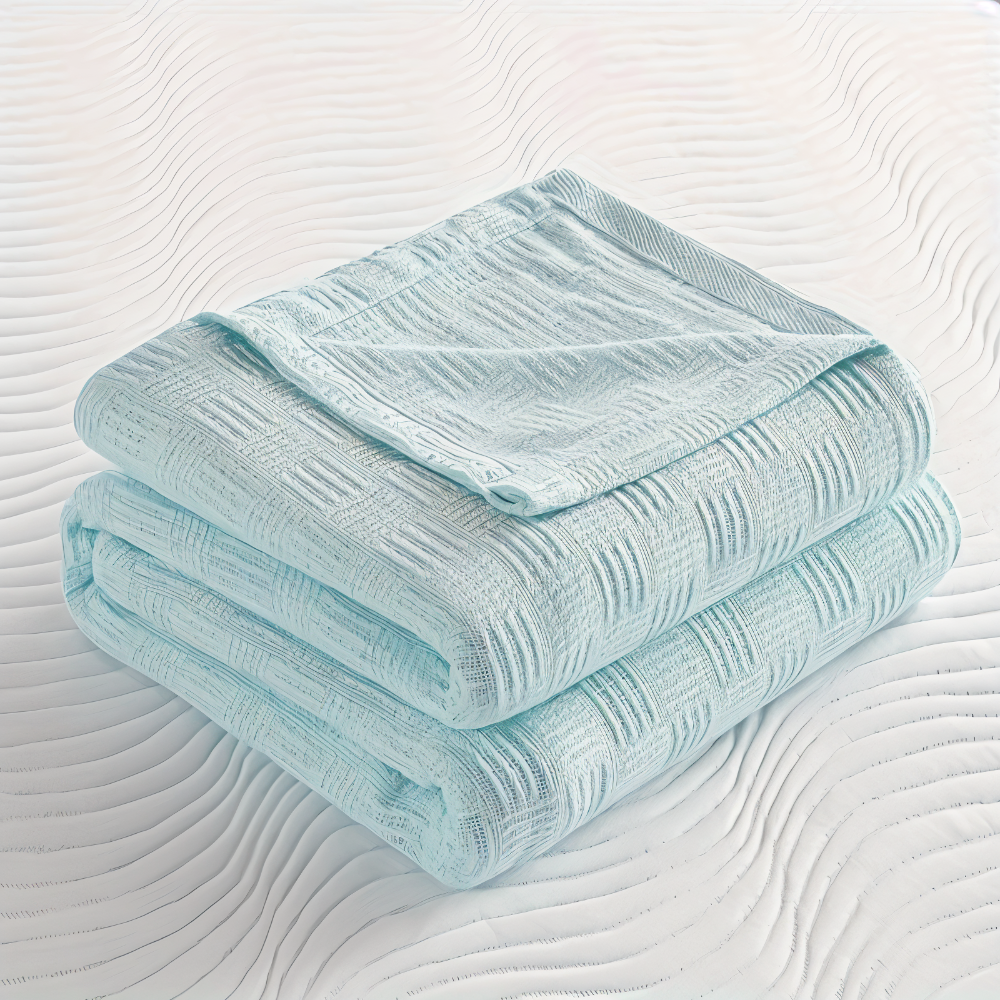 PlainPlush Plaid - Atmungsaktive Baumwolle Gestrickt Fleece Blanket für Stilvollen Komfort