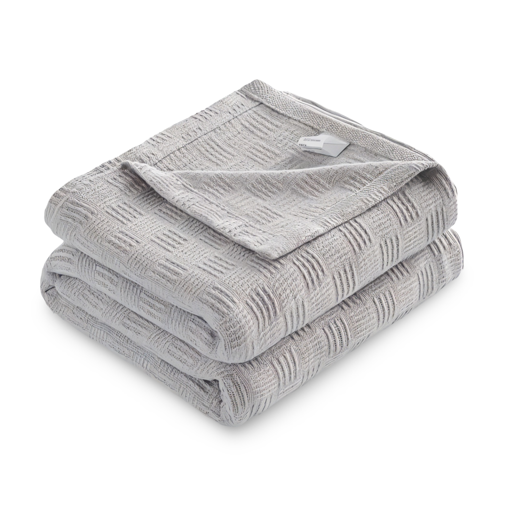 PlainPlush Plaid - Atmungsaktive Baumwolle Gestrickt Fleece Blanket für Stilvollen Komfort