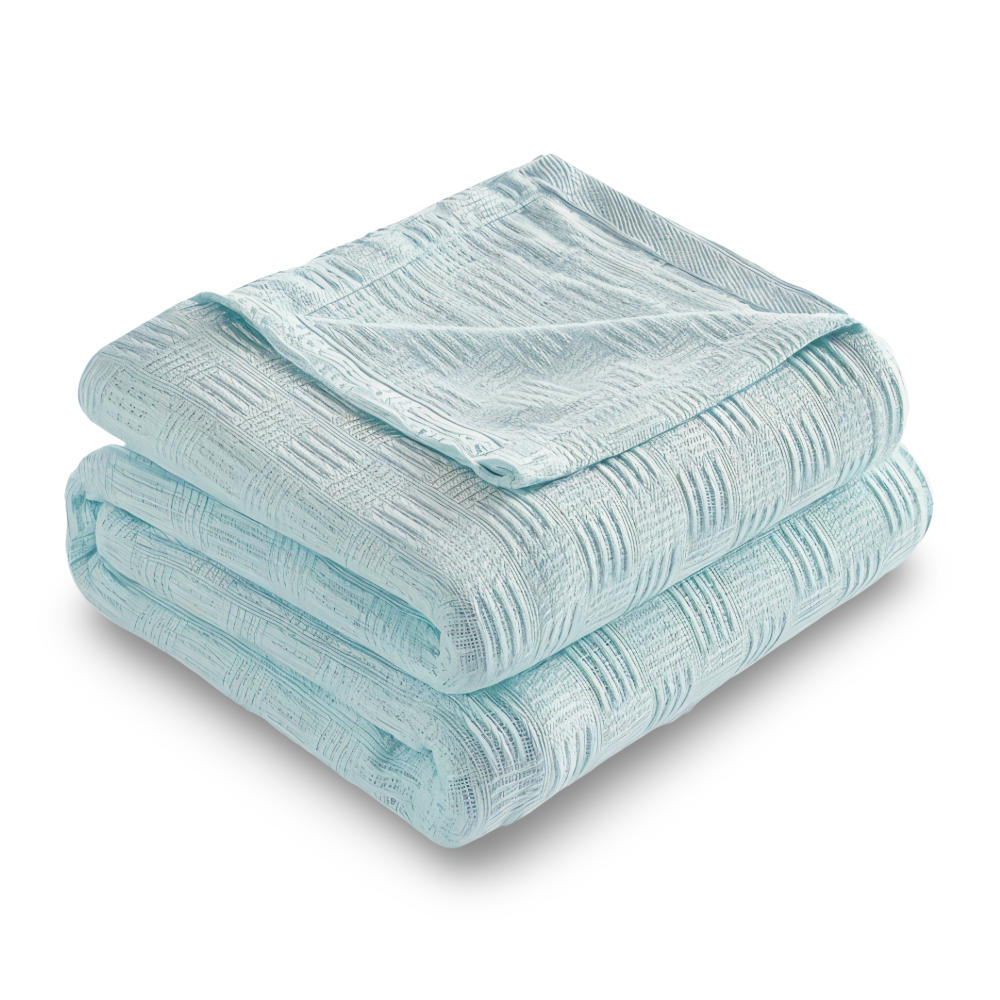 PlainPlush Plaid - Atmungsaktive Baumwolle Gestrickt Fleece Blanket für Stilvollen Komfort