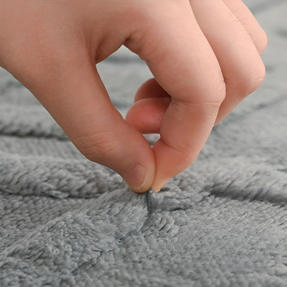 Plüsch Badematte mit Diamantmuster - Ultra-weiche, Rutschfeste Mikrofaser Badematte