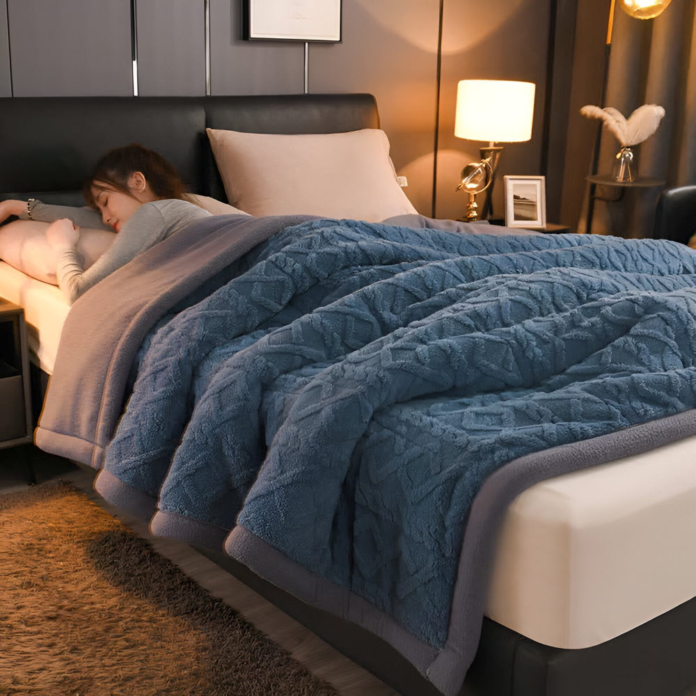 Doppelseitige - Mikrofaser Fleece Kuscheldecke extra weich &