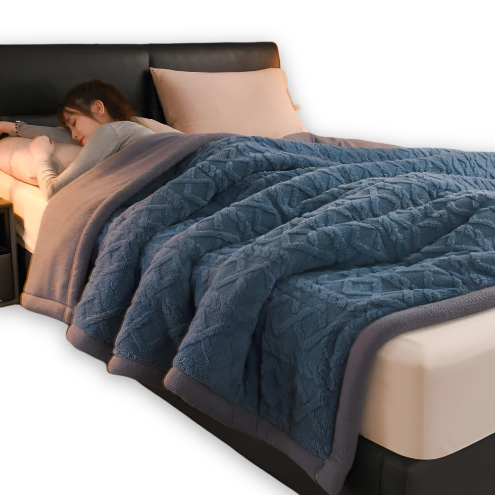 Doppelseitige - Mikrofaser Fleece Kuscheldecke extra weich &